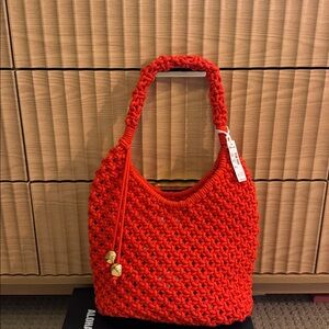 Madewell The Camren Rope Bag in Bright Flame NWT